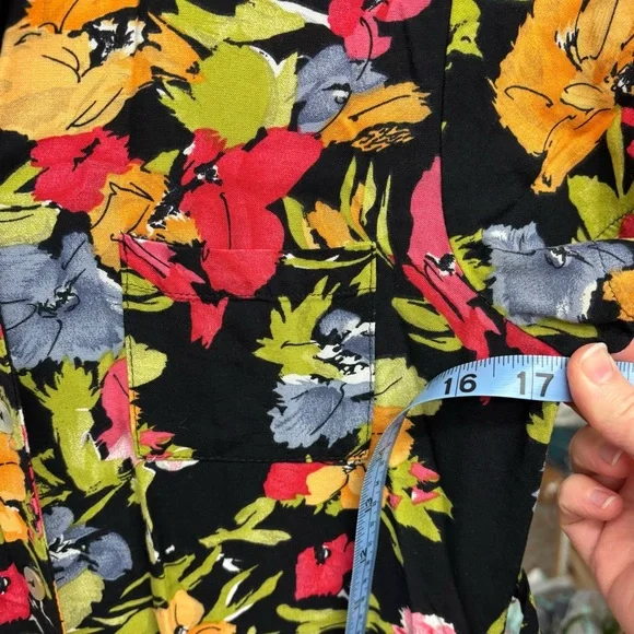 Vintage Dressing Clio button down 90s floral dress, petite small - Picture 7 of 11
